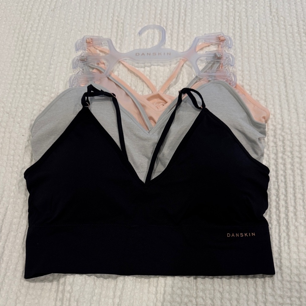 Danskin Sports Bras - Black, Gray, Pink
